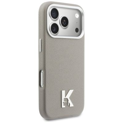 4. Etui Karl Lagerfeld Karl Head Logo MagSafe na iPhone 17 Pro - szare