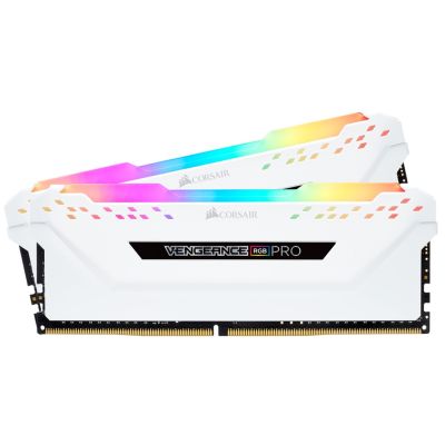 5. Corsair Vengeance RGB PRO - DDR4 - Zestaw - 32 GB: 2 x 16 GB - DIMM 288-PIN - 3200 MHz / PC4-25600 - CL16 - 1.35 V - niebuforowany - bez ECC - biały