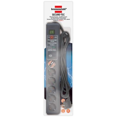2. Brennenstuhl Secure-Tec Surge Protection 15.000 A Czarny 6 x gniazdo sieciowe 3 m