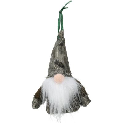 5. ZAWIESZKA DEKORACYJNA MIKOŁAJ Z RĄCZKAMI 11CM ZIELONY