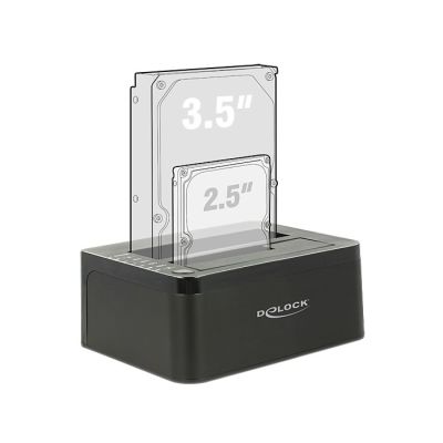 4. DeLOCK 62661 stacja dokująca do dysków twardych USB 3.2 Gen 1 (3.1 Gen 1) Type-B Czarny