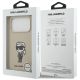8. Etui Karl Lagerfeld Silicone Karl Sketch & Logo MagSafe na iPhone 17 Pro - brązowe