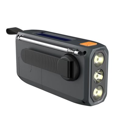 3. Extralink RADIO AWARYJNE BLUETOOTH SOLARNE Z KORBKA DYNAMO POWERBANK 4000MAH Z LATARKA SOS BT-4000 Przenośny Analogowe i cyfrowe Czarny, Pomarańczowy
