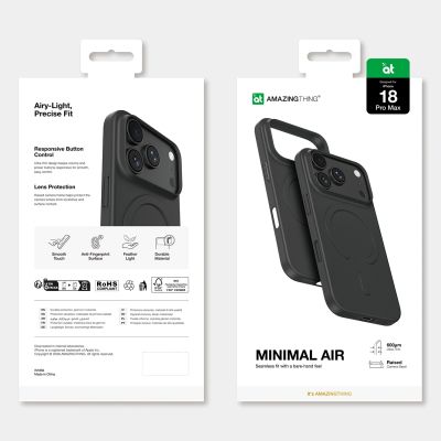 8. Etui AMAZINGTHING Minimal Air Case na iPhone 18 Pro Max kompatybilne z MagSafe - czarne