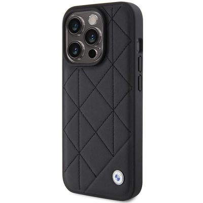 2. Etui BMW Leather Quilted na iPhone 15 Pro Max - czarne