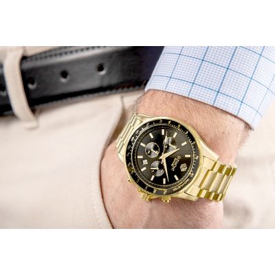 3. Zegarek Męski Giewont Chronograph Sapphire Złoto Czarny GW3520-B4