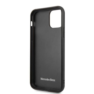 4. Etui Mercedes Wood Line Walnut na iPhone 11 Pro Max - brązowe