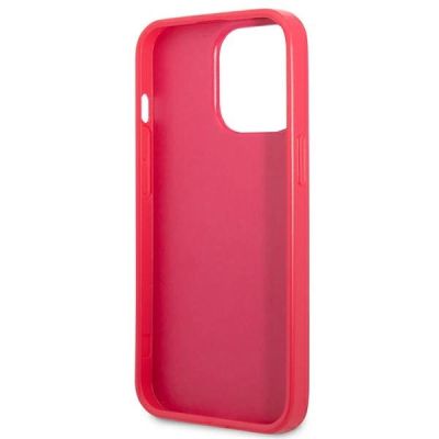 6. Etui Guess Saffiano 4G Small Metal Logo na iPhone 13 Pro / 13 - różowe