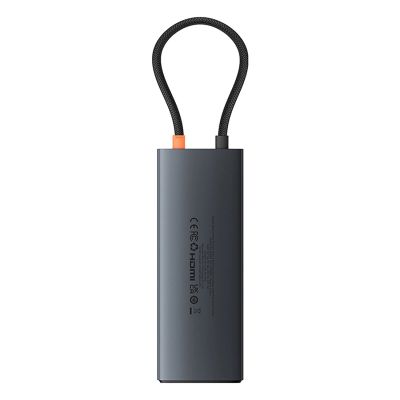 3. Hub USB-C Baseus Metal Gleam II 10w1 HDMI USB-A USB-C RJ45 SD/TF - szary
