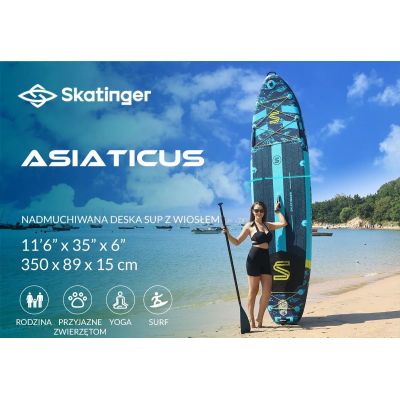5. Deska SUP SKATINGER Asiaticus 350x89x15 cm Yoga