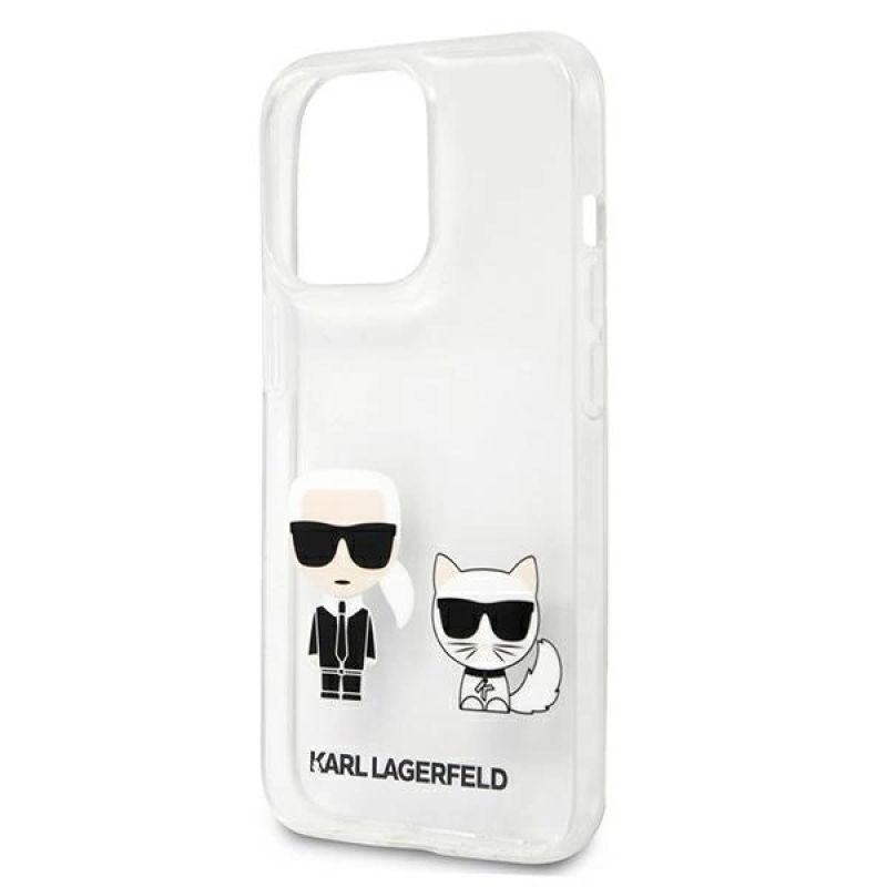 6. Etui Karl Lagerfeld Transparent Karl & Choupette na iPhone 13 Pro / 13 - przezroczyste