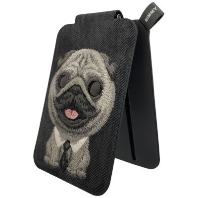 5. Portfel Magnetyczny Nimmy New Big-Eye Cute Pets 2.0 Dog ze stojakiem na telefon - czarny