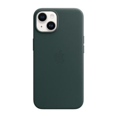 6. Skórzane etui Apple z MagSafe Forest Green, do iPhone 14 Plus