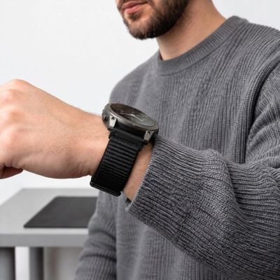 6. Pasek Tech-Protect NylonLoop na Garmin Fenix 5X / 5X Plus / 6X / 6X Pro / 7X / 8 / 8 Pro / 9 / 9 Pro (51 mm) - czarny