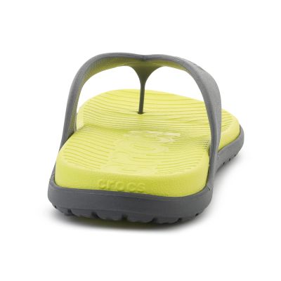 5. CROCS COAST FLIP SLATE GREY/CITRUS 212035-0GG