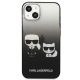 3. Etui Karl Lagerfeld Gradient Ikonik Karl&Choupette na iPhone 13 mini - czarne