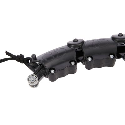 12. Zestaw Hula Hop HHW11 BLACK z wypustkami i obciążnikiem + pas BR163 BLACK PLUS SIZE HMS