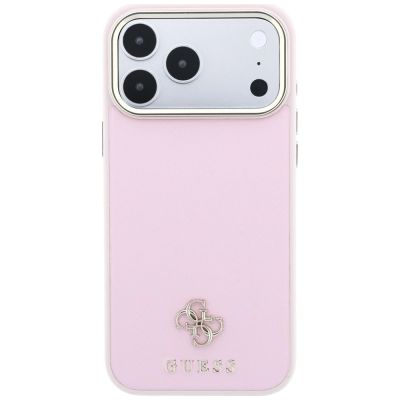 3. Etui Guess Saffiano Small 4G & Classic Logo MagSafe na iPhone 18 Pro / 17 Pro - różowe