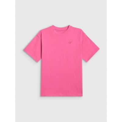 5. T-shirt loose gładki dziewczęcy 4F 4FJRSS26TTSHF3984-54S