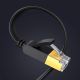 16. Ugreen kabel sieciowy internetowy Ethernet patchcord U/FTP Cat. 7 10Gb/s płaski 0.5m czarny (NW106)