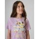 3. T-shirt regular z nadrukiem dziewczęcy 4F 4FJRAW26TTSHF4326-052S