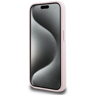 5. Etui Karl Lagerfeld Silicone Shadow Metal Initial MagSafe do iPhone 15 Pro Max różowy