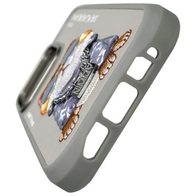 6. Etui Nimmy Glasses Cool Cat na iPhone 16 Pro - szare