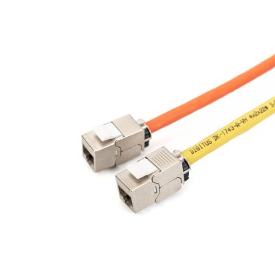 8. Moduł (gniazdo) keystone RJ45 (8P8C) kat.6A, STP,ekranowany, beznarzędziowy, stalowy, 24szt