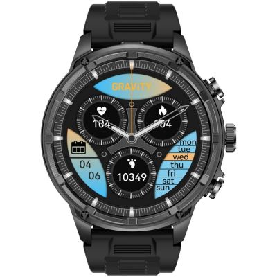 7. Smartwatch Gravity Czarny Pasek + Bransoleta GT41-1