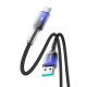 3. Kabel Joyroom S-A42 Crystal-Clear Series 3A USB-A - USB-C 1,2m - czarny