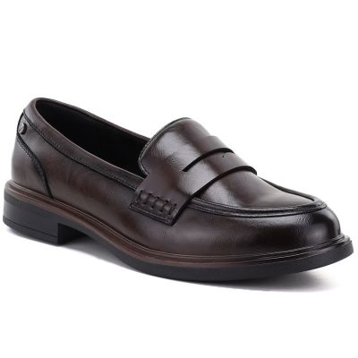 Skórzane półbuty loafersy lordsy brązowe Vinceza 133119