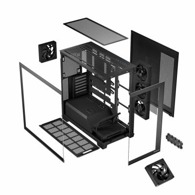10. MODECOM OBUDOWA VOLCANO STELLAR ARGB MIDI 5F BLACK