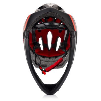 7. Kask rowerowy full-face Meteor Lupus S 48-52 cm czarny/czerwony