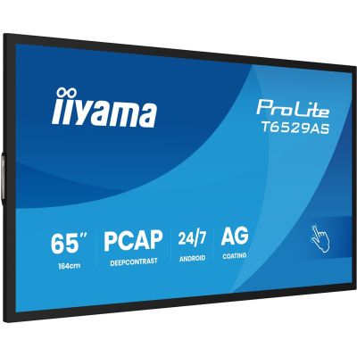 7. Interaktywny Wyświetlacz iiyama T6529AS-B1AG 65" All-In-One 3840x2160 4K UHD 4GB RAM 32GB Pamięci Android 14 2xHDMI+USB-C VESA 400x400