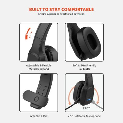 22. AUDIOCORE SŁUCHAWKI BLUETOOTH CALL CENTER AC864