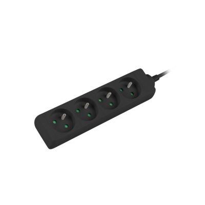 4. LANBERG LISTWA PRZEDŁUŻACZ 1.5M 4X 230V PL KABEL WYKONANY Z PEŁNEJ MIEDZI CZARNA