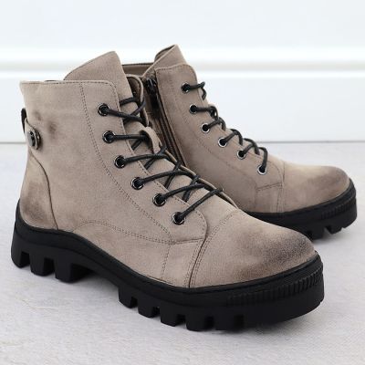 4. Botki damskie khaki Potocki Z25-JE19317