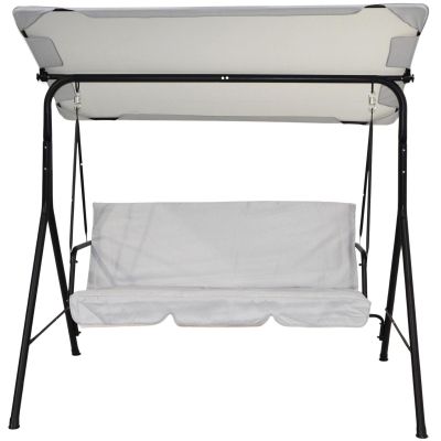 3. HUŚTAWKA OGRODOWO BALKONOWA 3 OSOBOWA SZARA