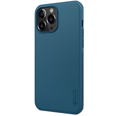 3. Nillkin Super Frosted Shield wzmocnione etui pokrowiec iPhone 13 Pro Max niebieski