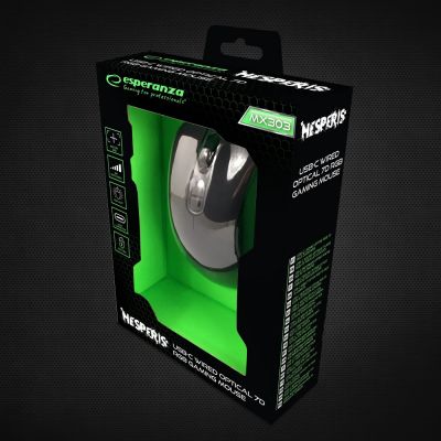 6. ESPERANZA MYSZ PRZEWOD. 7D DLA GRACZY HESPERIS USB-C EGM303