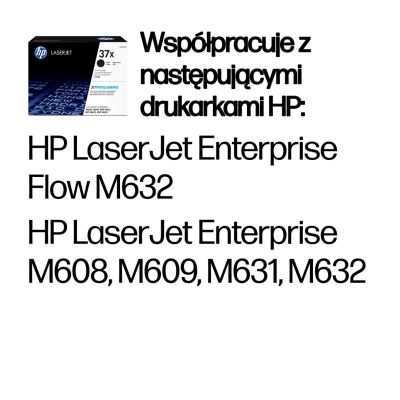 24. HP 37X oryginalny wkład z czarnym tonerem LaserJet XL