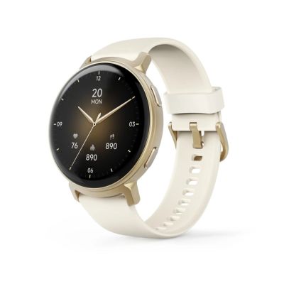 2. Hama 00178641 smartwatch / zegarek sportowy 3,35 cm (1.32") AMOLED 43 mm Analogowy 466 x 466 px Ekran dotykowy Złoto GPS