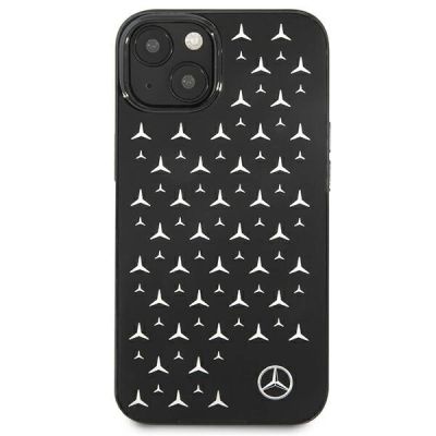 3. Etui Mercedes Silver Stars Pattern na iPhone 13 mini - czarne