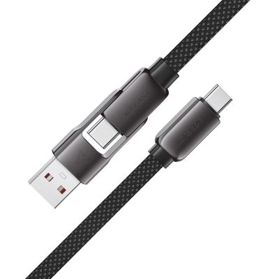 3. Kabel Acefast C13-04 USB-C - USB-A / USB-C 480Mb/s 3A 1.2m - czarny