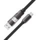 3. Kabel Acefast C13-04 USB-C - USB-A / USB-C 480Mb/s 3A 1.2m - czarny