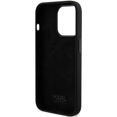 7. Etui Karl Lagerfeld Silicone Karl&Choupette Head na iPhone 15 Pro Max - czarne