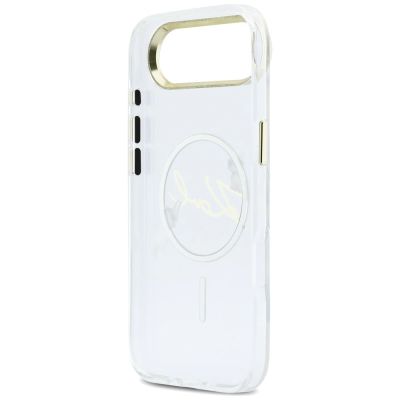 7. Etui Karl Lagerfeld IML Choupettes Karl  Script Logo MagSafe na iPhone Air - przezroczyste