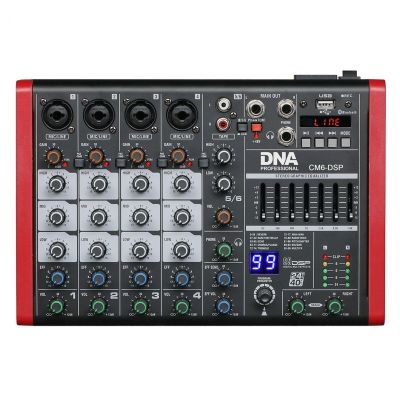 5. DNA CM6-DSP - Mikser audio z USB, MP3, Bluetooth, Phantom
