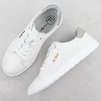 5. Skórzane półbuty sportowe białe Filippo DP6738