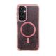 8. Etui Wozinsky Glitter Case z Mag Safe na Samsung Galaxy S24 FE - różowe z brokatem
